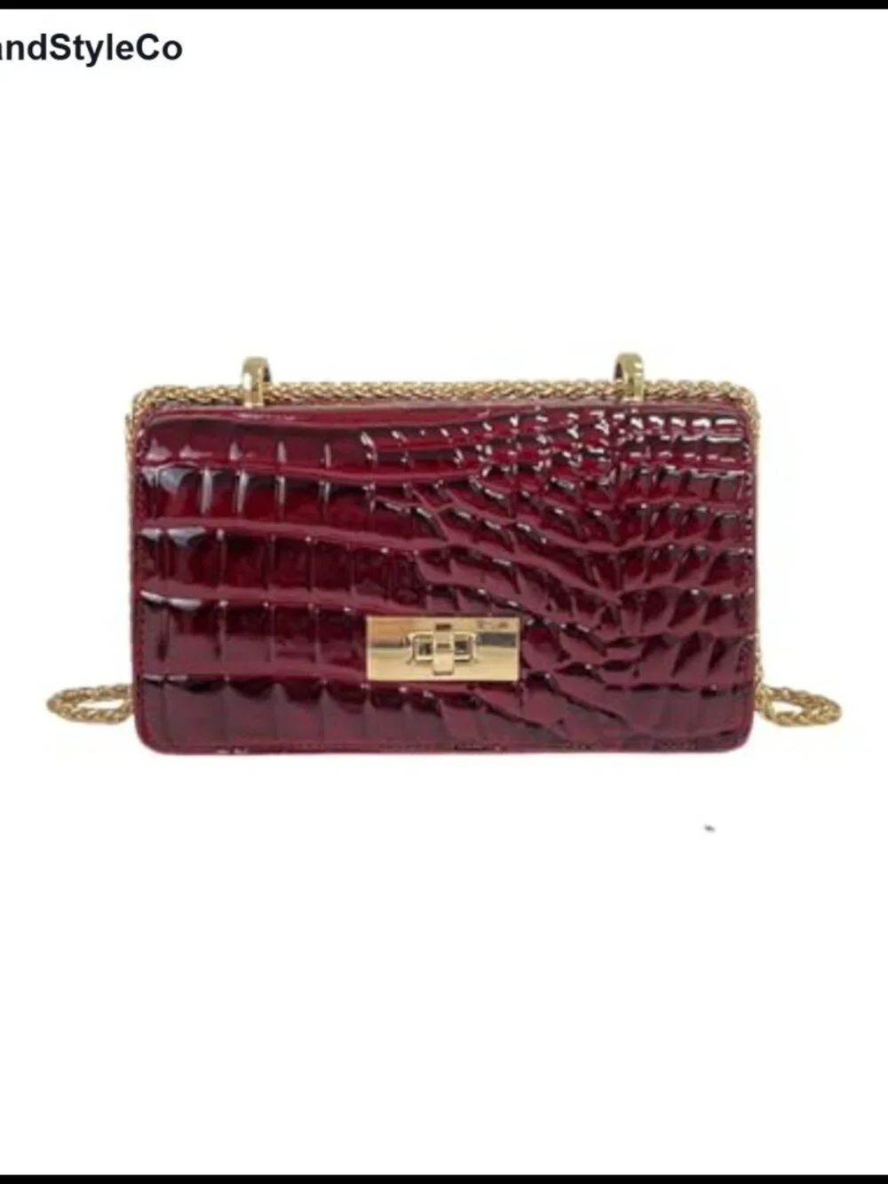 Crocodile Print PU Leather Top Handle Shoulder Bag Crossbody Purse